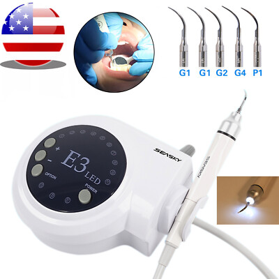 LED Light Dental Ultrasonic Scaler & Handpiece 5*Tips for Cavitron EMS