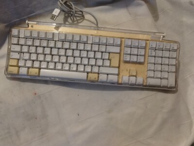 Apple Pro USB Full Mac Computer Tastatur, M7803, UK Modell weiß, selten Vintage