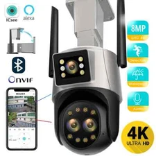 8MP Three Lens WIFI IP Camera 4K HD PTZ Auto Tracking Security CCTV Video Camera