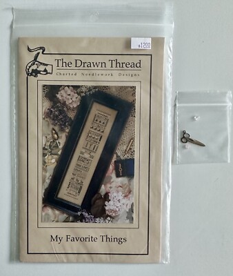 The Drawn Thread My Favorite Things Sampler Cross Stitch Pattern, Embellishments