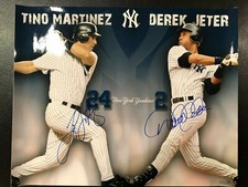 Signed Derek Jeter Tino Martinez 16x20 Photo Steiner COA Yankees Autograph