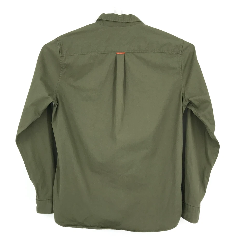 Superdry Mens Shirt Large Green Long Sleeve Button Up Pocket Collared England - Image 2 of 4