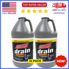 Drain Cleaner - Powerful Clog Remover for Hair & Grease (2 x 64 oz Bottles)