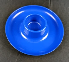 (Lot of 6) Great Plate 10" Rd Camping, Party, Chips and Dip, Shrimp Plates, Blue