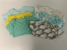 Girl 12 Month Lot Of 6 Carters One Piece Short Sleeve Animals Polka Dots Stripes