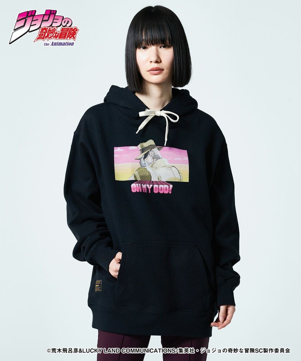 Ｊｏｕ♡*.+゜ JoJo's Bizarre Adventure Joseph Joestar Hoodie Black Japan