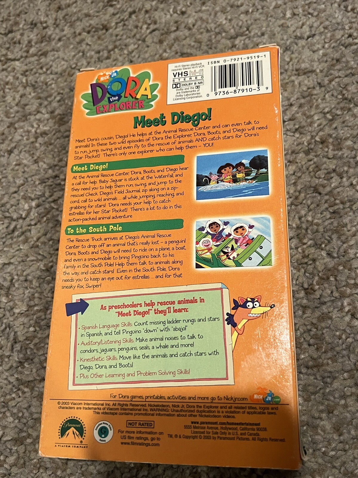Dora the Explorer - Meet Diego! (VHS, 2003) 97368791039 | eBay