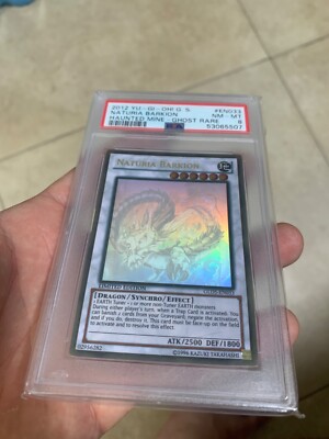 YuGiOh! PSA 8 Ghost Gold Rare Naturia Barkion GLD5-EN033 Haunted