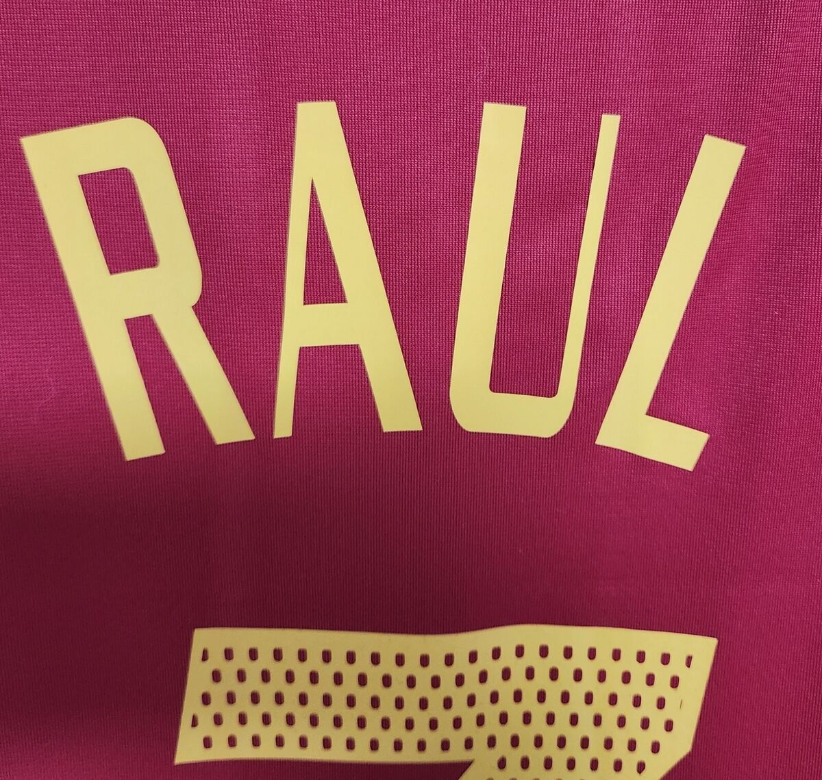 2004 SPAIN Home S/S No.7 RAUL Authentic Player Issue Euro 04