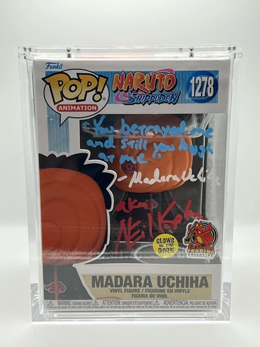 Funko Pop! Naruto -Madara Uchiha GITD Exclusive #1278 Signed & Quoted *JSA Cert*