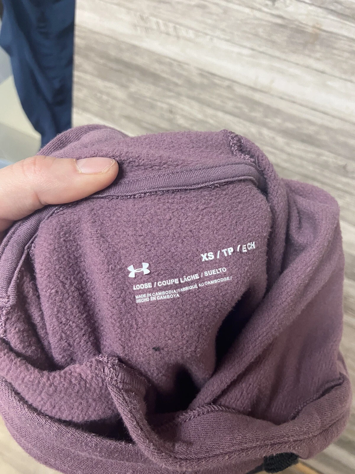 VETEMENTS Felpa con cappuccio donna UNDER ARMOUR taglia XS marrone pullover con cappuccio casual top