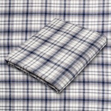 White and Gray Tartan Plaid Cotton Flannel Fabric - 60" Wide - Sold by the Yard