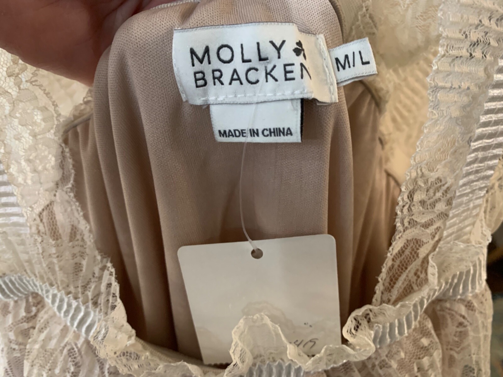Molly Bracken Ladies Unique Skirt with Shoulder Lace Panels (Suspenders) M/LS364 image 2
