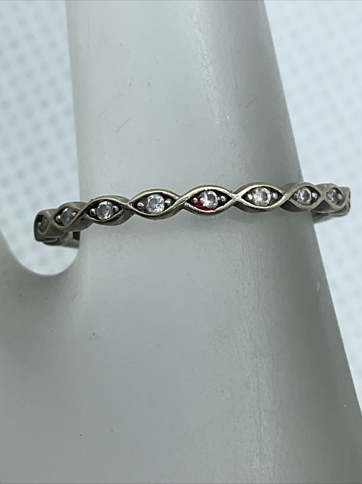 Solid 18K (750) Two Tone Gold CZ STACKABLE Ladies… - image 13