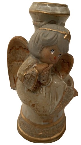Angel Pottery Candle Holder Stand Decorative Multicolored - Picture 7 of 10