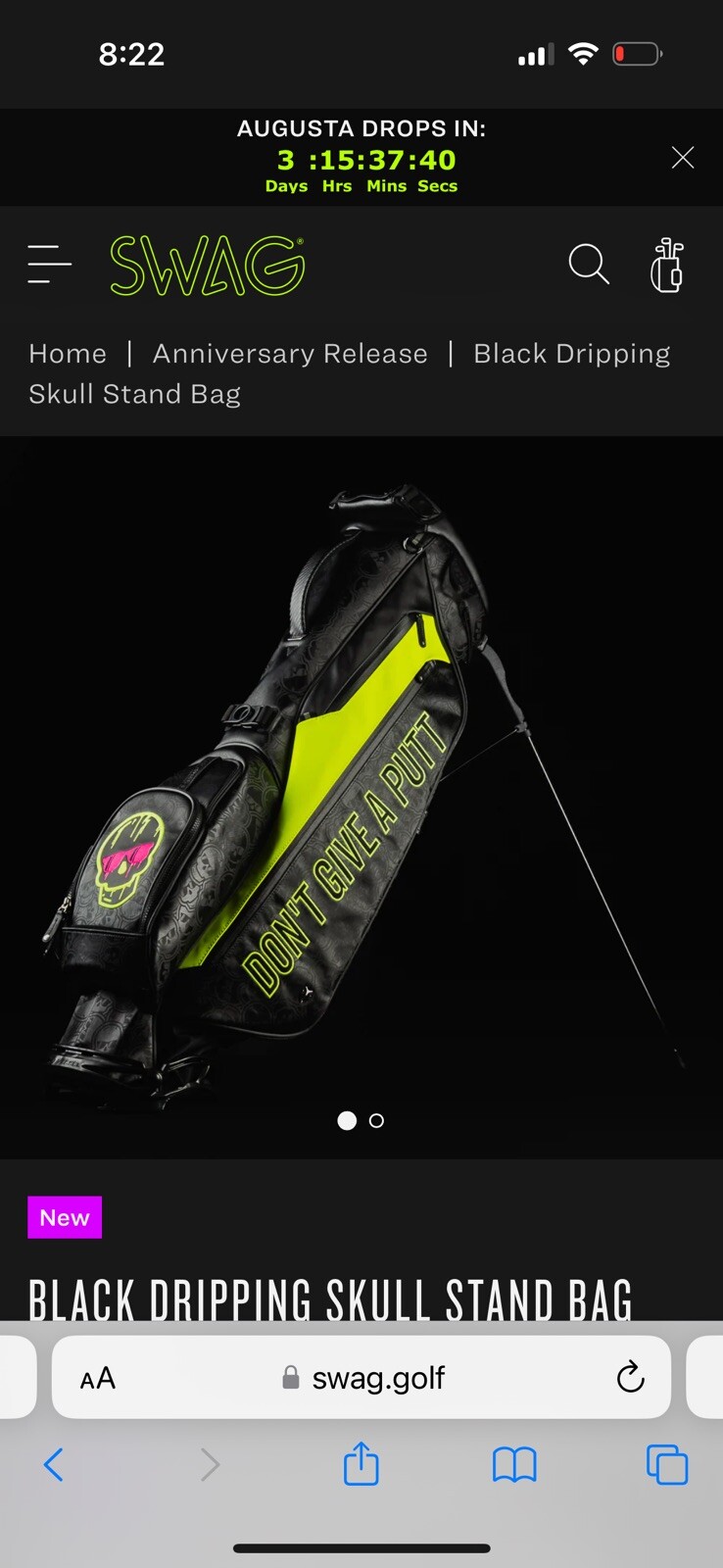 swag Vessel golf bag eBay