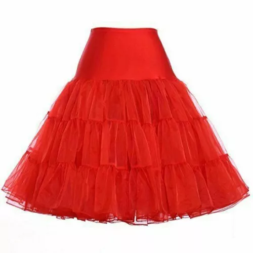 New 26" Retro Net Underskirt 50s Swing wedding Petticoat Rockabilly Tutu Skirt J - Picture 7 of 48