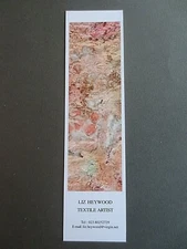 Art BOOKMARK LIZ HEYWOOD Textile Artist Advertising Promo
