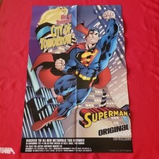 22" X 34" SUPERMAN mcguinness DC COMICS lcs Promo Ad Poster vtg print jla loeb