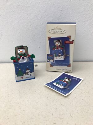 NEW Christmas Tree Ornament Hallmark Pop Goes the Snowman Jack in the Box