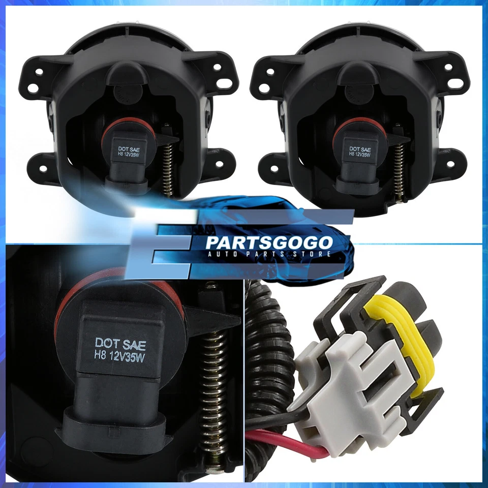 For 07-18 Jeep Wrangler 05-08 Magnum Replacement Fog Lights Lamps + Wires Switch Foto 4 de 4