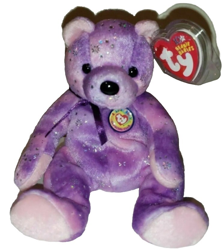 Ty Beanie Baby CLUBBY VI (6) Purple Bear 7