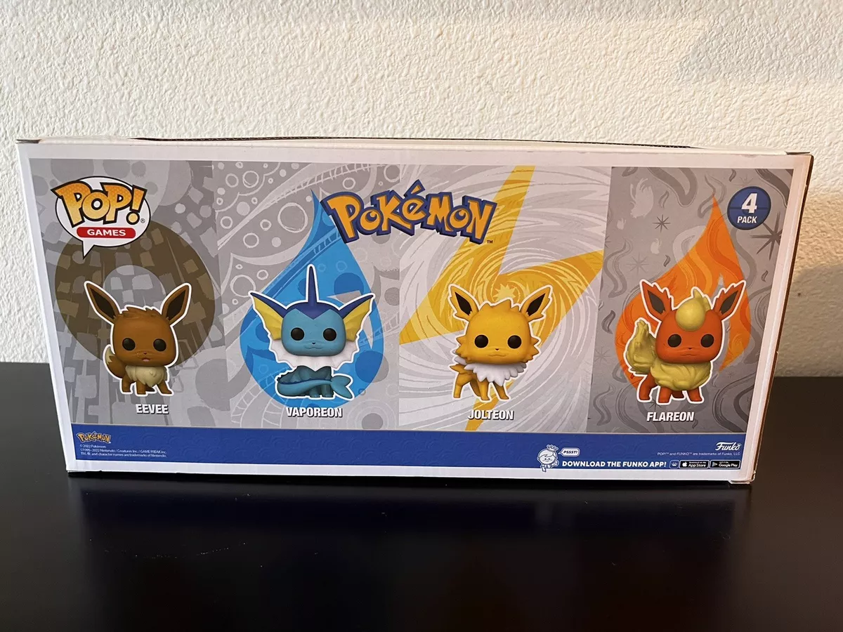 Funko Pop! Games Pokemon Eevee, Vaporeon, Jolteon and Flareon 4-Pack - US