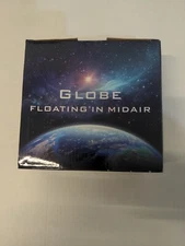 Globe Floating in Midair Colorfully Lighted Blue Globe