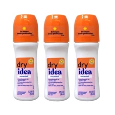 3 Pack Dry Idea Advanced Dry Unscented Antiperspirant Roll On 3.25 Oz Each