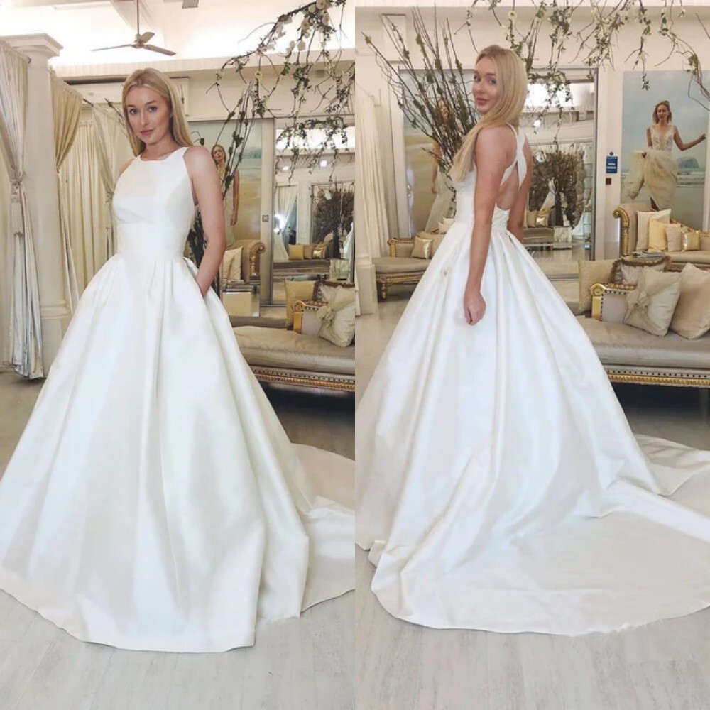 sachin and babi light blue dress Backless halter wedding dress-AliExpress main image 1