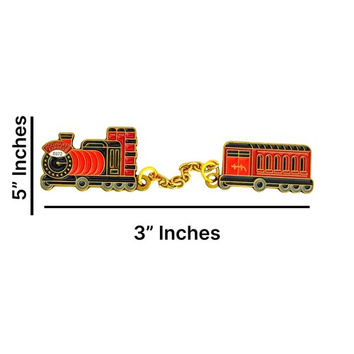 Harry Potter Hogwarts Express Intricite 2pcs Chain Pin Brooch from Book, Movie - Picture 4 of 5