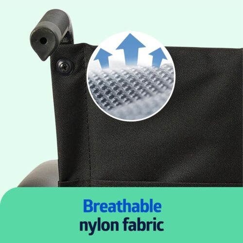 Medline Comfortable Folding Wheelchair with Swing-Back - Picture 3 of 6