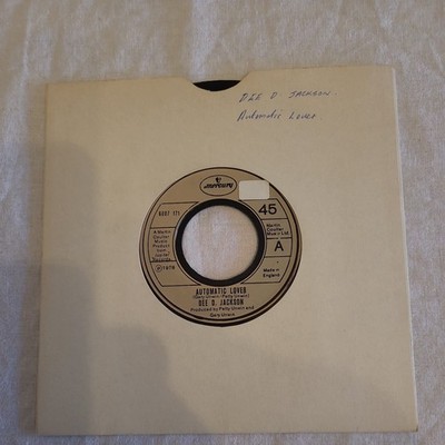 Dee D Jackson - Automatic Lover7'' Vinyl Single Record