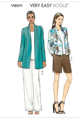 Vogue V9011 Sewing Pattern Misses Jacket Shorts Pants Size Y (XSM-SML-MED) UNCUT