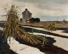 Andrew Wyeth : Winter Corn Fields : Archival Art Print
