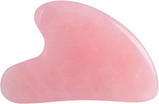 Pink Gua Sha Jade Stone Massage Tool for Face, Body, and Skin Care Gift
