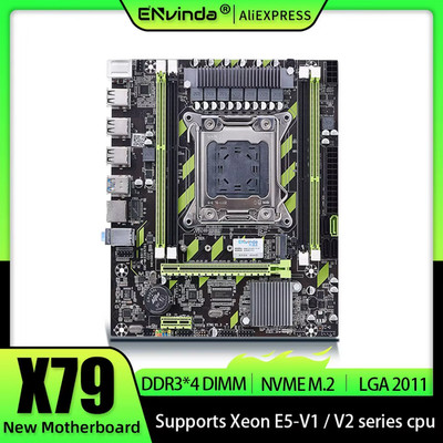 X79 Motherboard LGA 2011 USB2.0 SATA3 Support REG Memory ECC and Processor Xeon