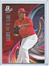 Enyel De Los Santos 2018 Bowman Platinum Red Refractor #06/10