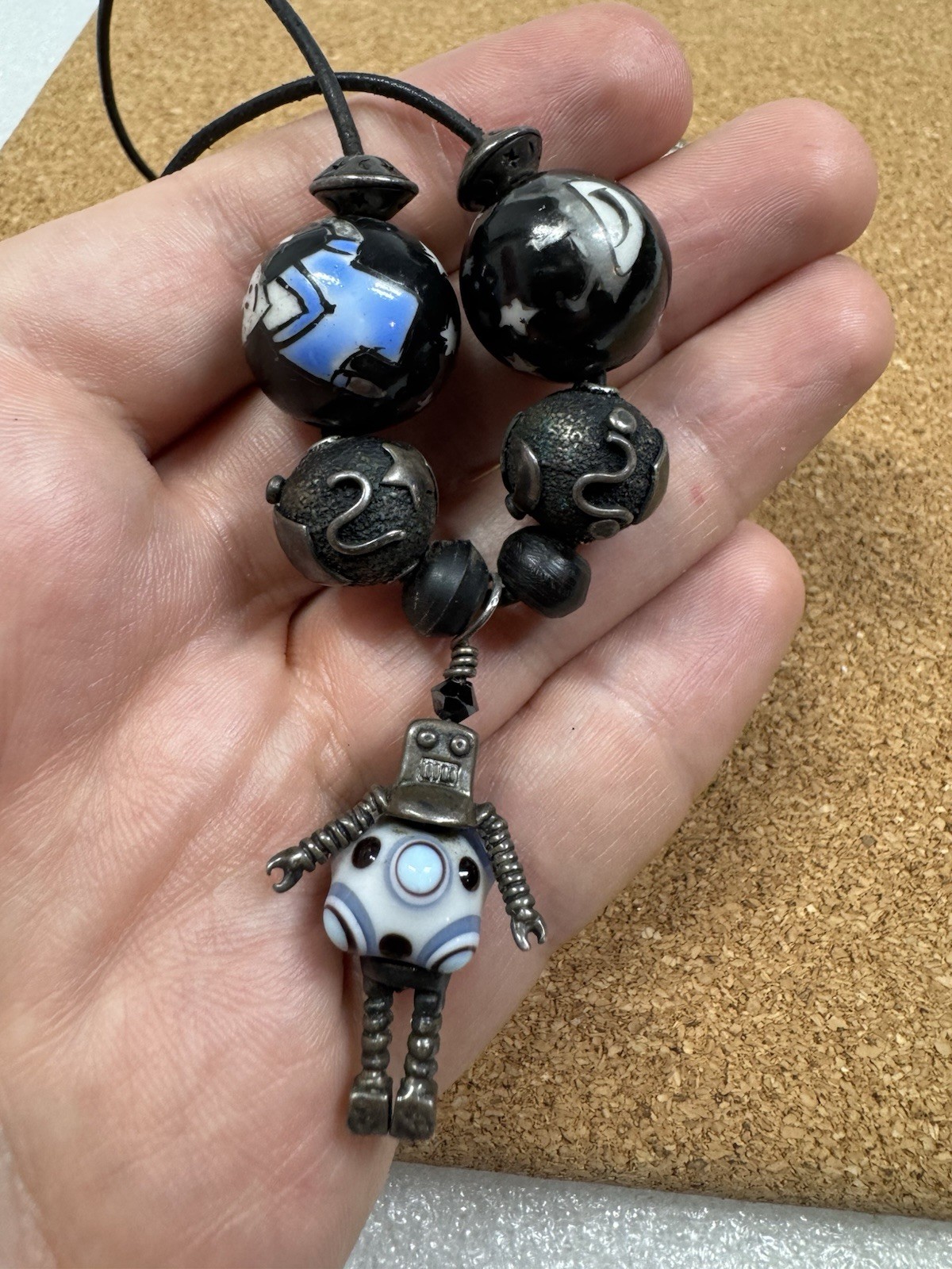 Rare Sterling Silver Robot Alien Space Stars UFO … - image 17