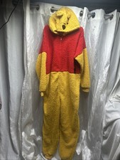 Disney WInnie The Pooh Plush Sherpa One Piece Costume Pajamas 2XL/3XL Zip Up