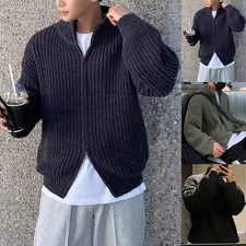 Knitted Cardigan Sweater Men's Zipper Sweater Daily Wear Fashion For Daily Use