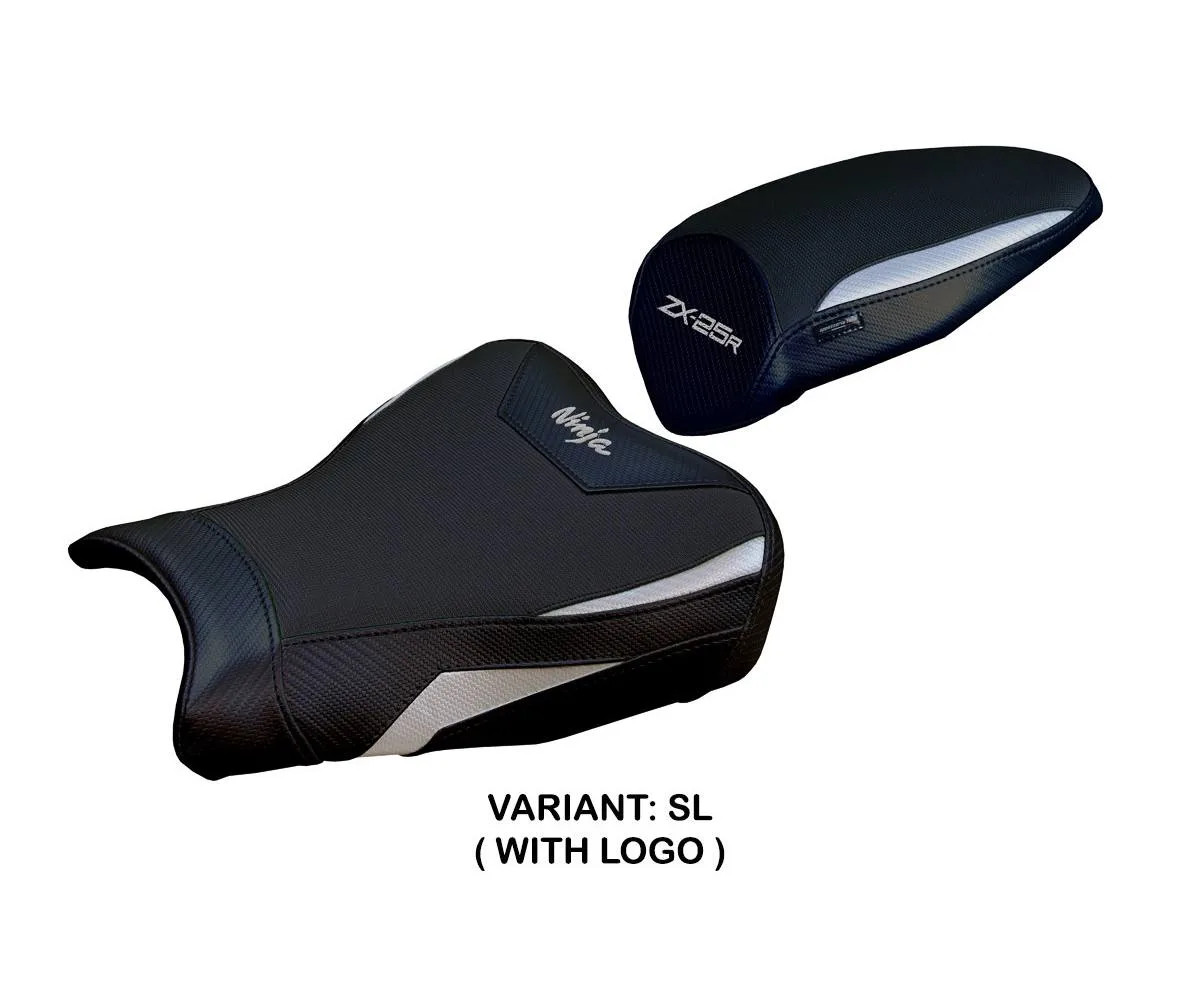 Seat cover Hermes Silver + logo Tpz compatible KAWASAKI NINJA ZX 25 R 2020 2026