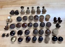 Lot of 44 Small Antique Drawer Knobs Pulls Assorted, Salvage