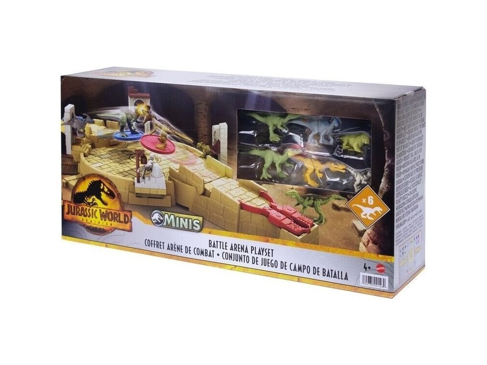 Jurassic World Mini Battle Arena Playset with Dinosaur Action Figure