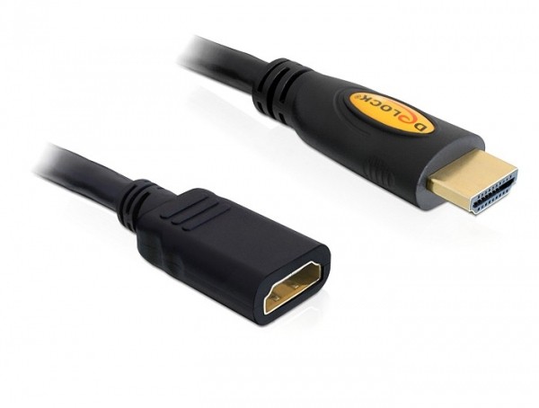 Delock Hdmi Verl. Ethernet A -> A St/Bu 2.00M-image