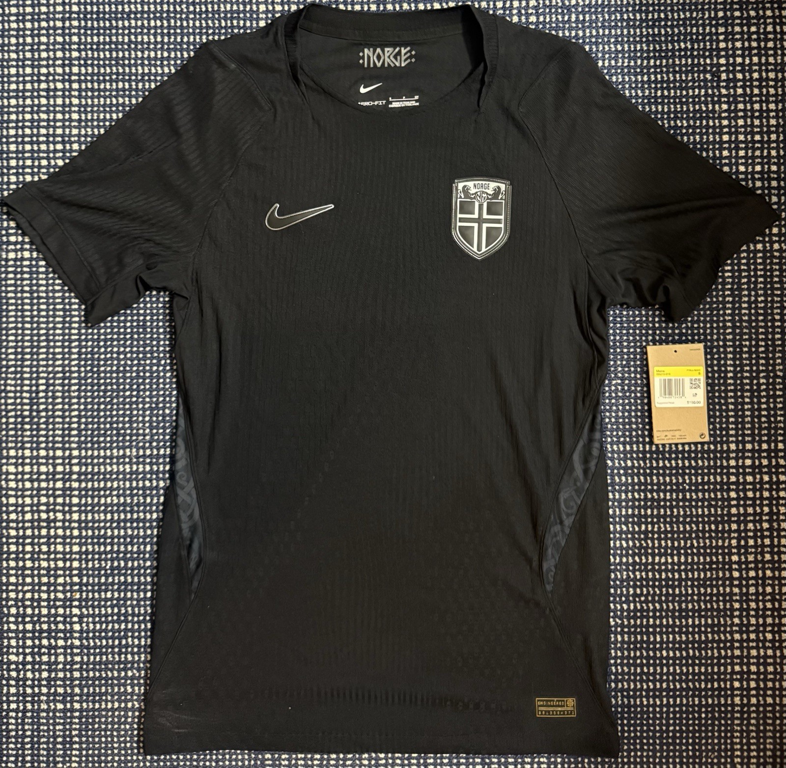Norway Nike 2026 Away Black World Cup 2026 Jersey Aero-Fit Size S IB5210-010