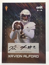 2025 Onit Arizona State ASU Gravity Xavion Alford #3/15 Silver Shimmer Auto