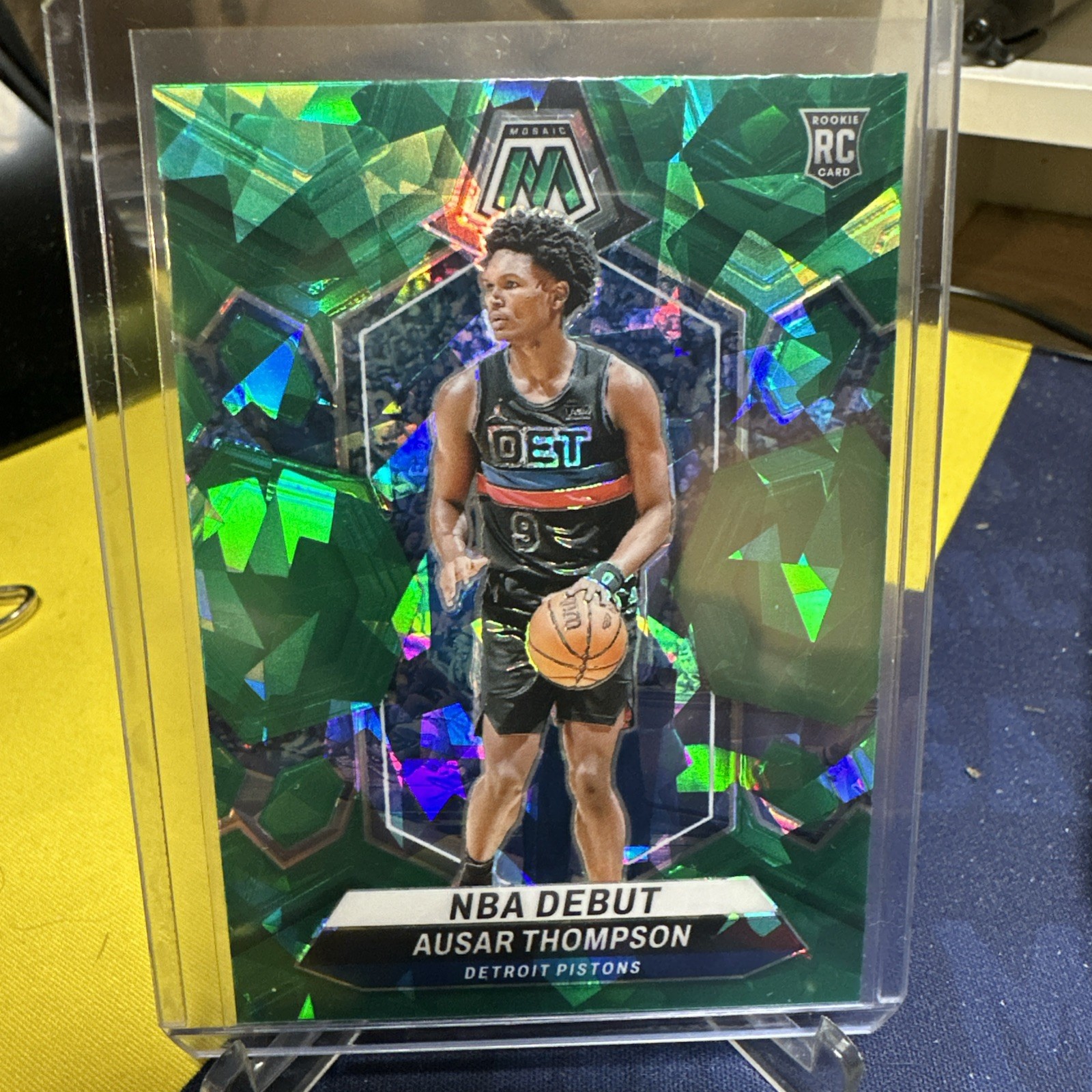 2023-24 Panini NBA Mosaic Green Ice #262 Ausar Thompson NBA Debut Rookie