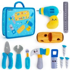 My 1st Toolbox Playset, Baby Tool Set for 1 Year Old, Pretend Play Constructi...