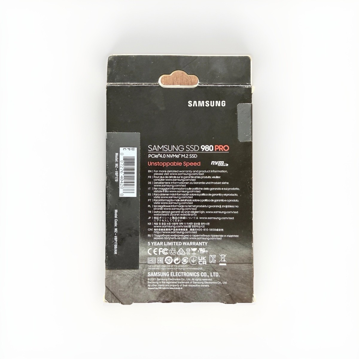 Samsung 980 PRO 1TB SSD, PCIe 4.0 x 4 M.2, M.2 2280 Internal Solid